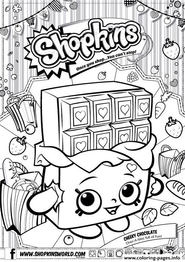 Print shopkins cheeky chocolate Coloring pages
