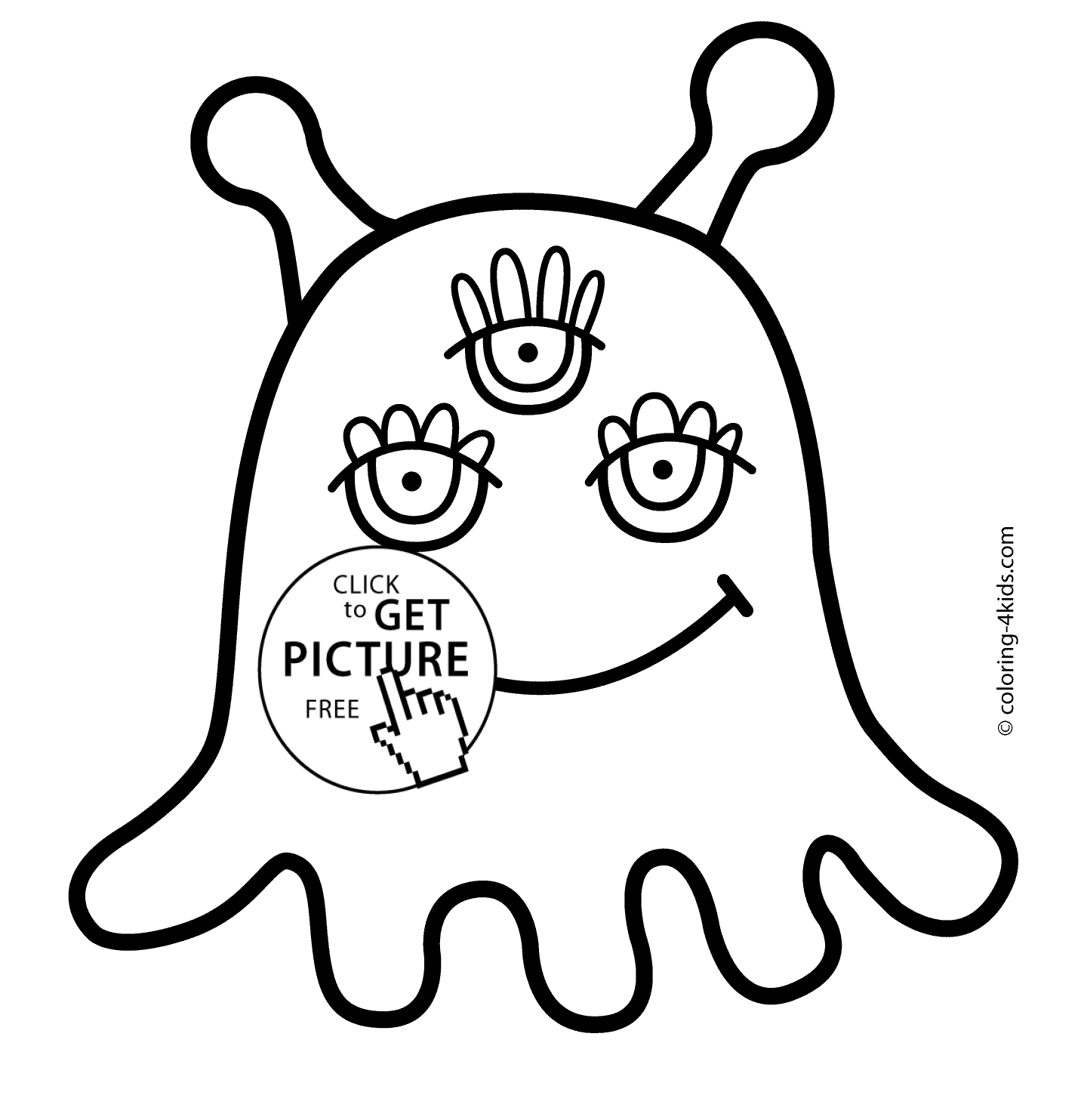 Alien coloring pages for kids, printable free