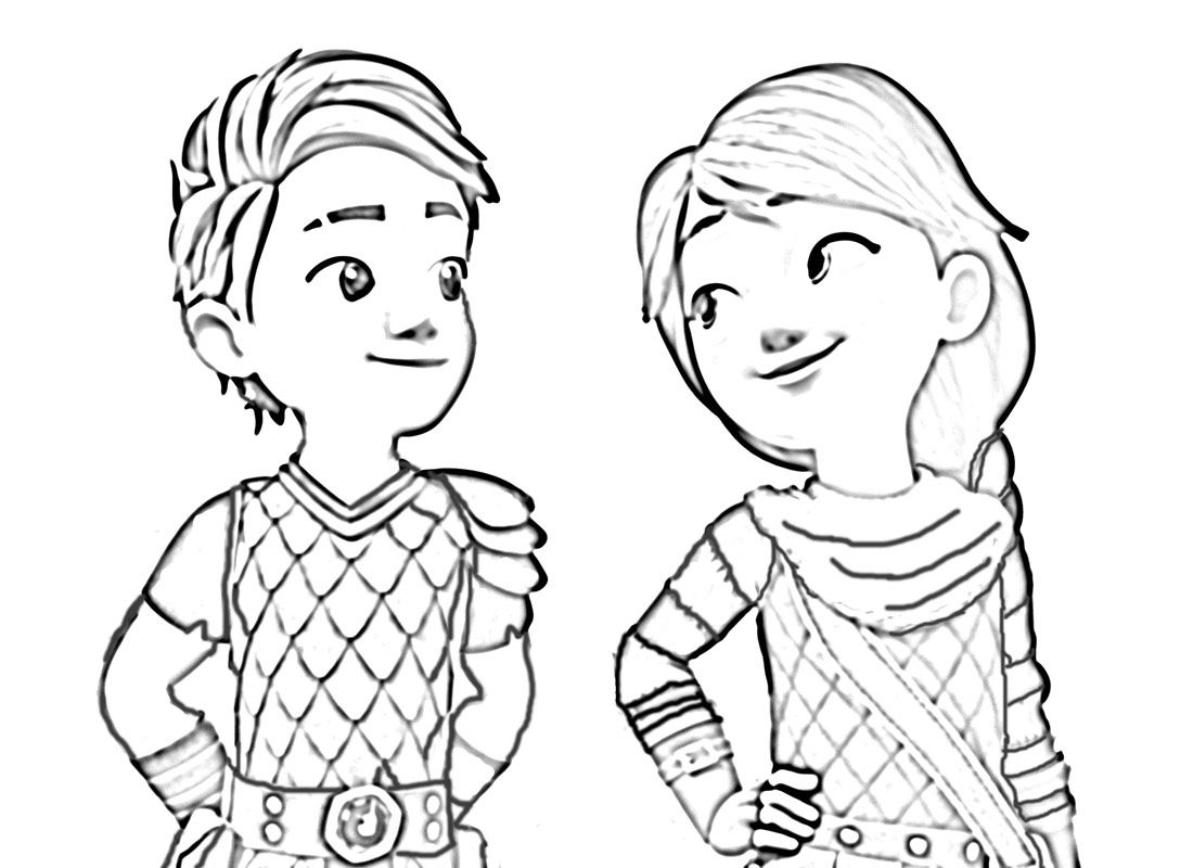 Dragons Rescue Riders Coloring Pages Dak and Leyla - XColorings.com | Coloring  pages, How train your dragon, Boy coloring