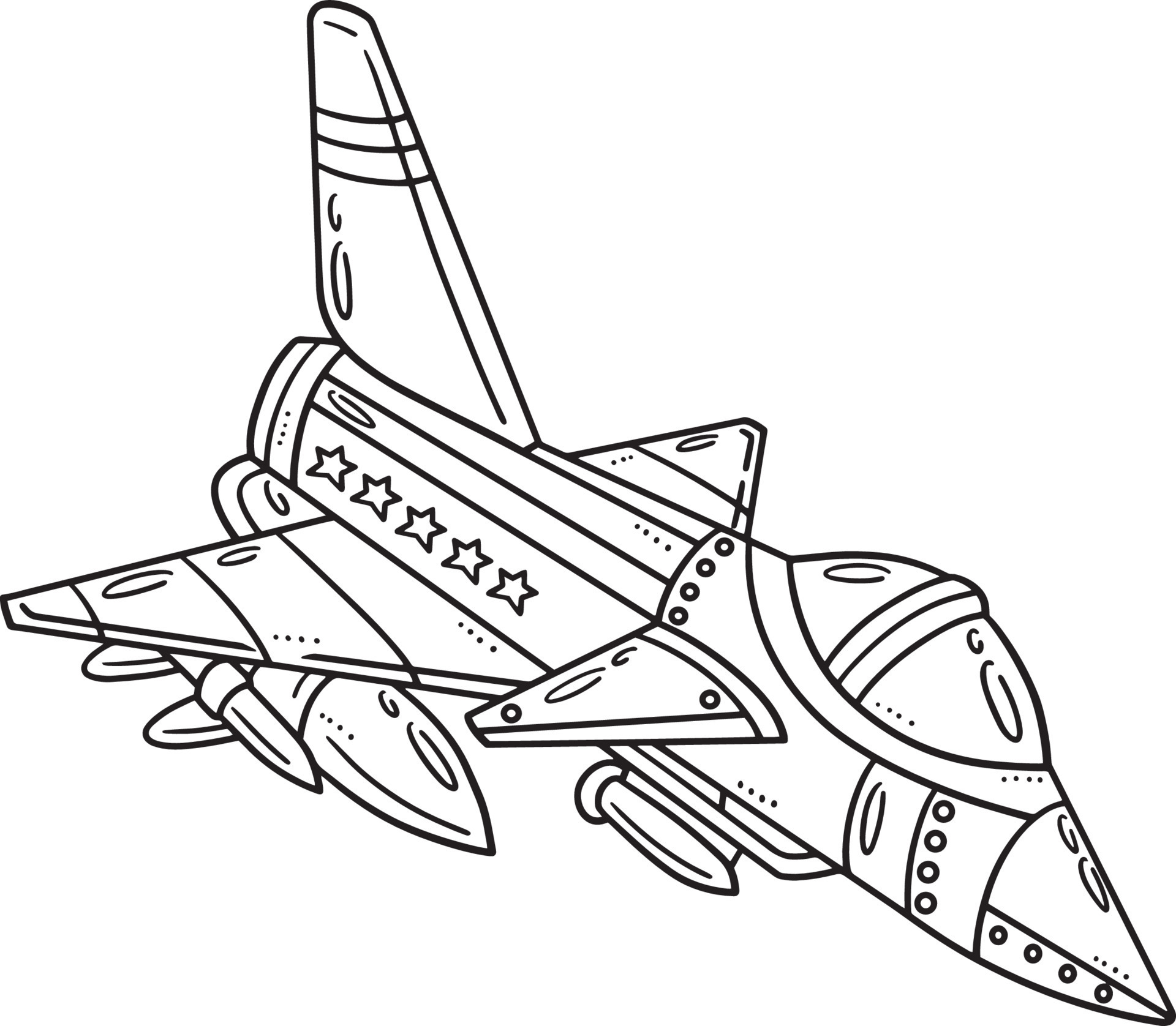 Fighter Jet Isolated Coloring Page for Kids 20119108 Vector Art at Vecteezy