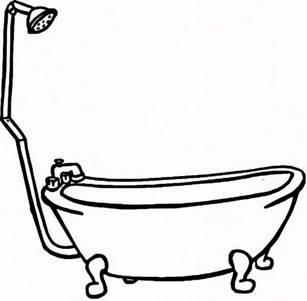 How To Draw Bathtub For Bath Coloring Pages : Bulk Color | Coloring pages,  Drawings, Color