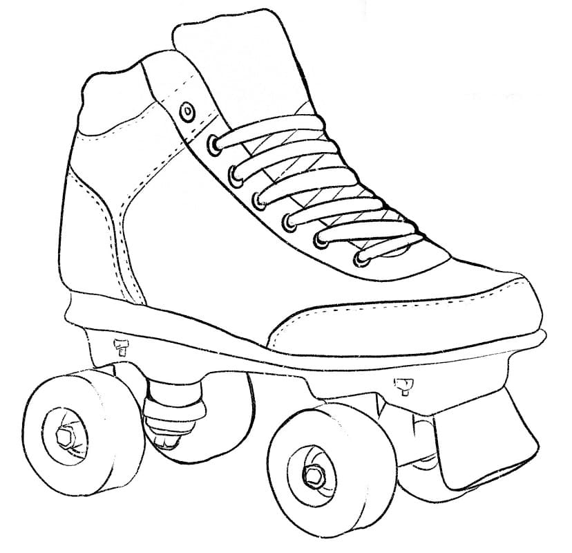 Print Roller Skate Coloring Page - Free Printable Coloring Pages for Kids