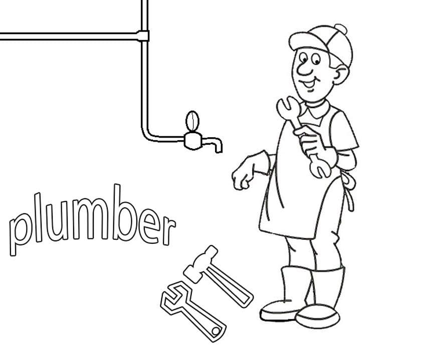 Plumber 5 Coloring Page - Free Printable Coloring Pages for Kids