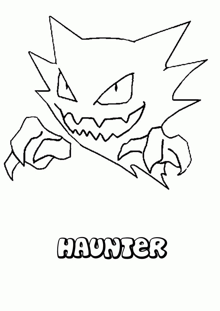 GHOST POKEMON coloring pages - Haunter
