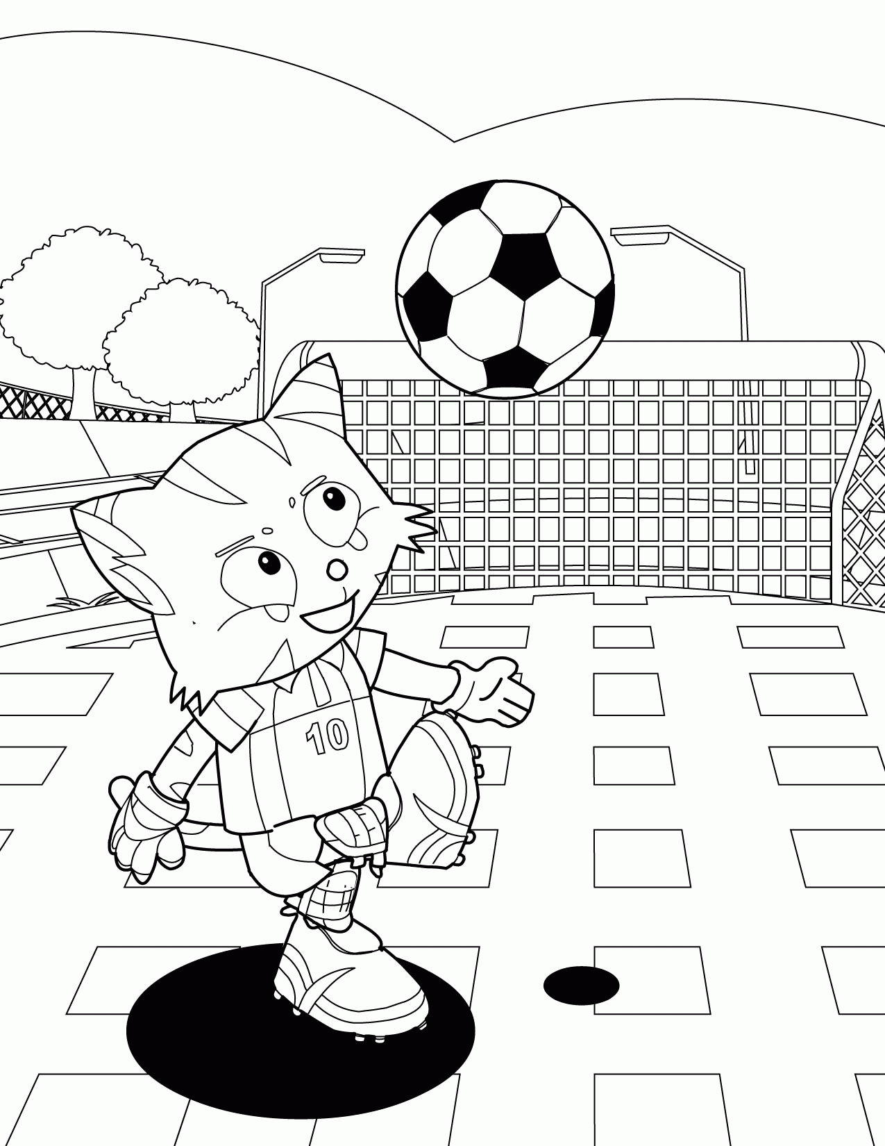 Soccer Coloring Page - Handipoints
