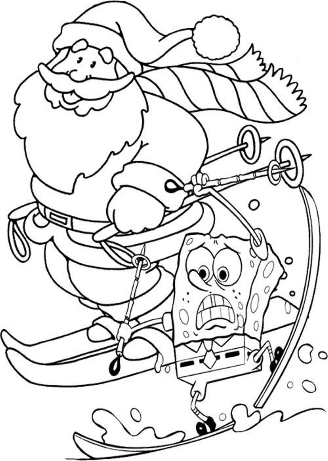 Spongebob Coloring Pages Christmas - Coloring Home