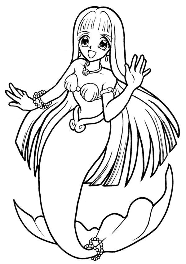 Anime Mermen Coloring Pages - Coloring Pages For All Ages