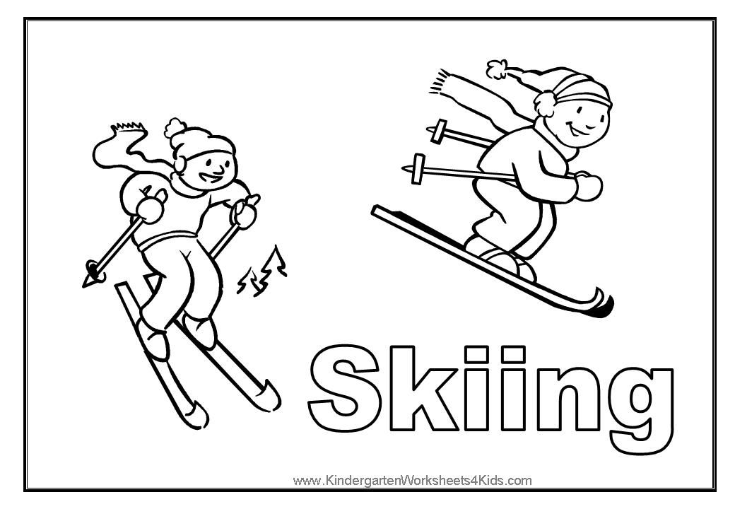 skier Colouring Pages (page 2)