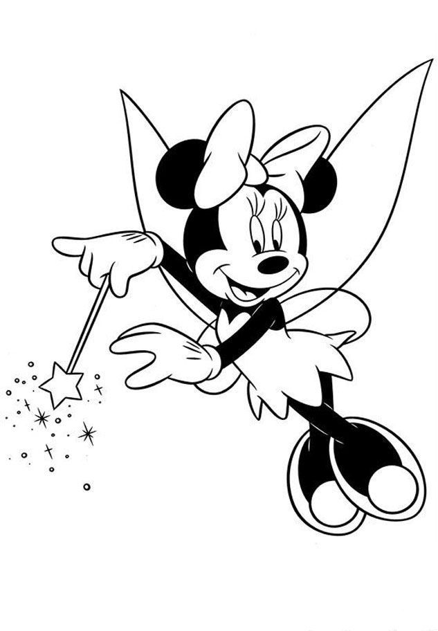 Minnie The Queen of Disney Coloring Page | Kids Coloring Page
