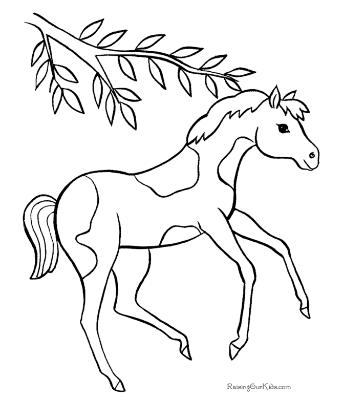 Free horse sheet to color 032