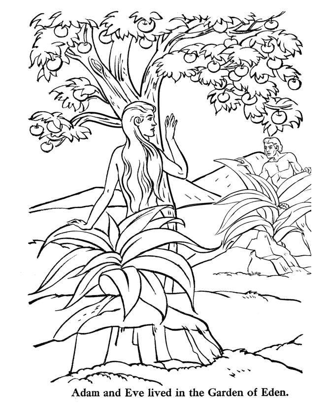 bible story characters coloring page sheets adam eve in the garden 