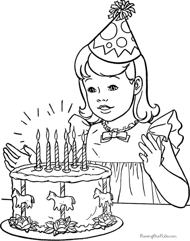 Free Printable Coloring Birthday Cards Coloring Home