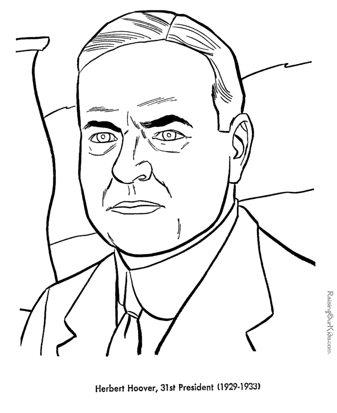 Herbert Hoover coloring pages - Free and Printable!