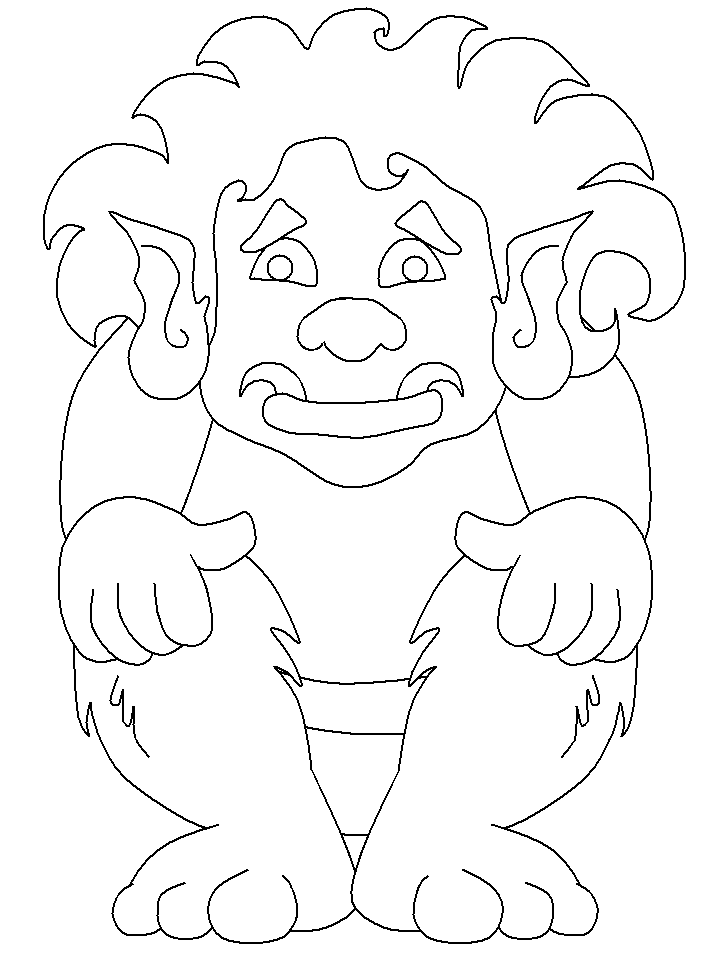 the 3 trolls Colouring Pages