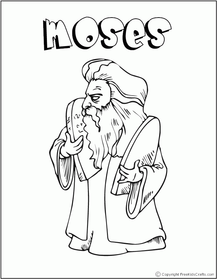moses praying Colouring Pages
