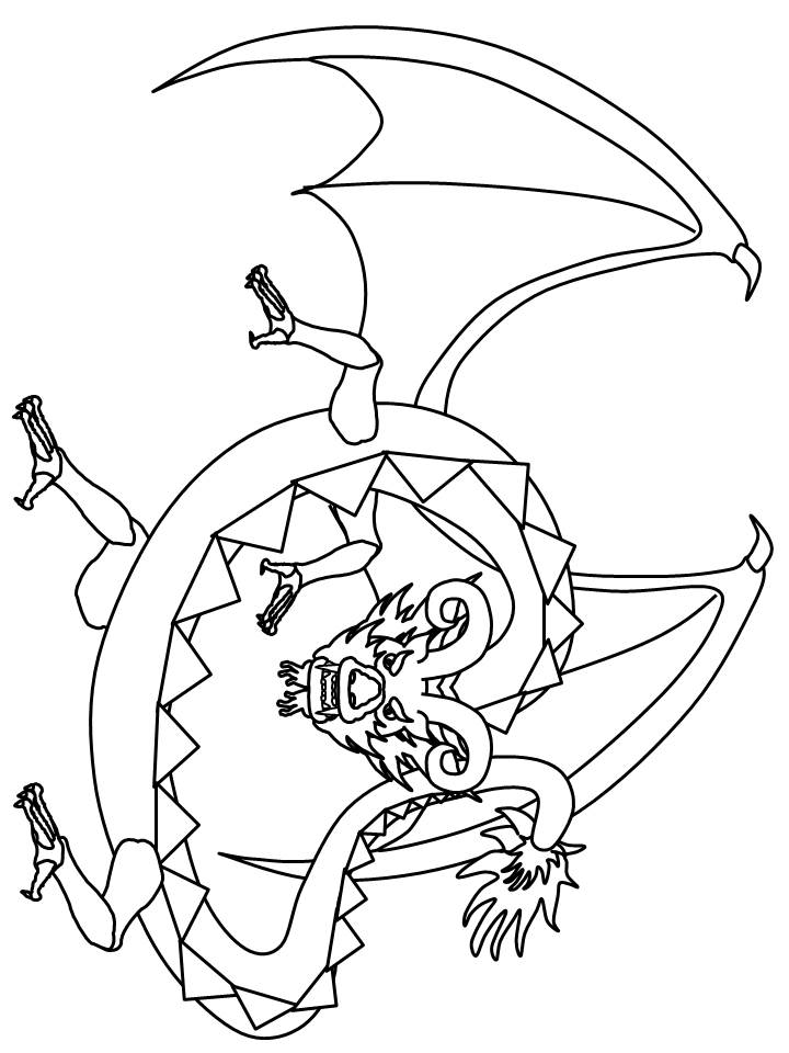 Scary Dragon Coloring Pages - Coloring Home