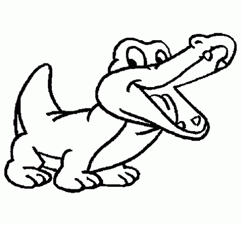 Coloring Pages Of Baby Crocodile - Coloring Home