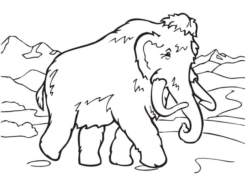 Coloring page wolly mammoth - img 9959.