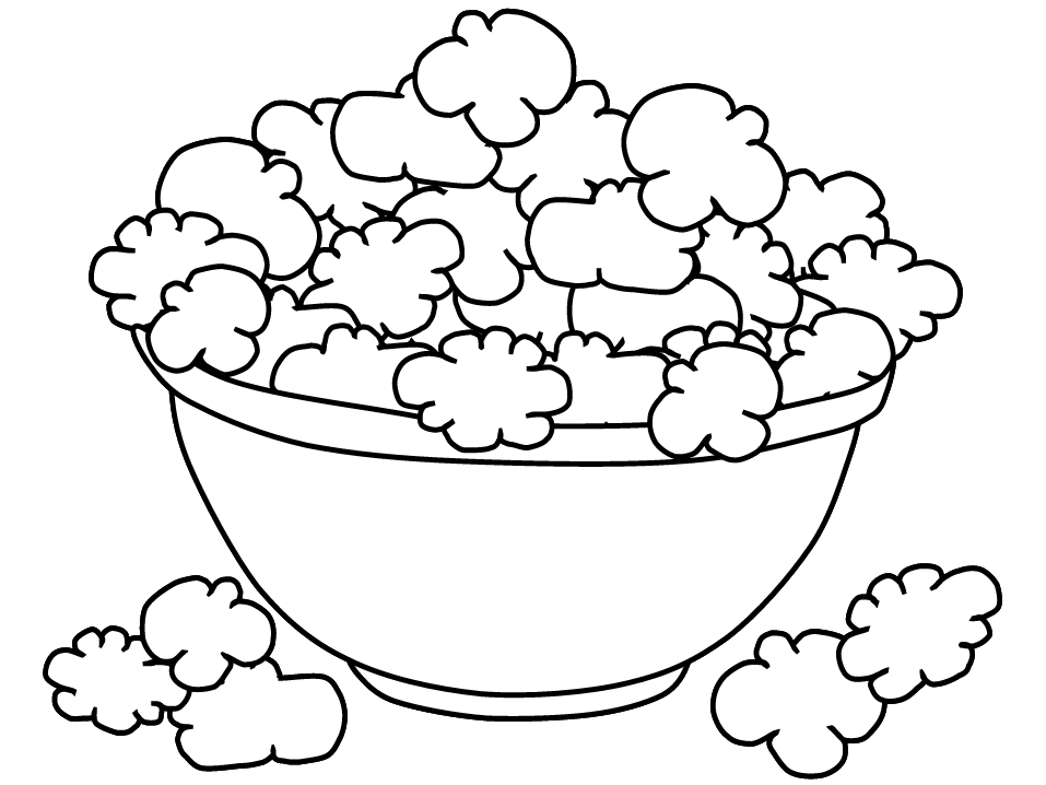 Printable Popcorn Fruit Coloring Pages - Coloringpagebook.com