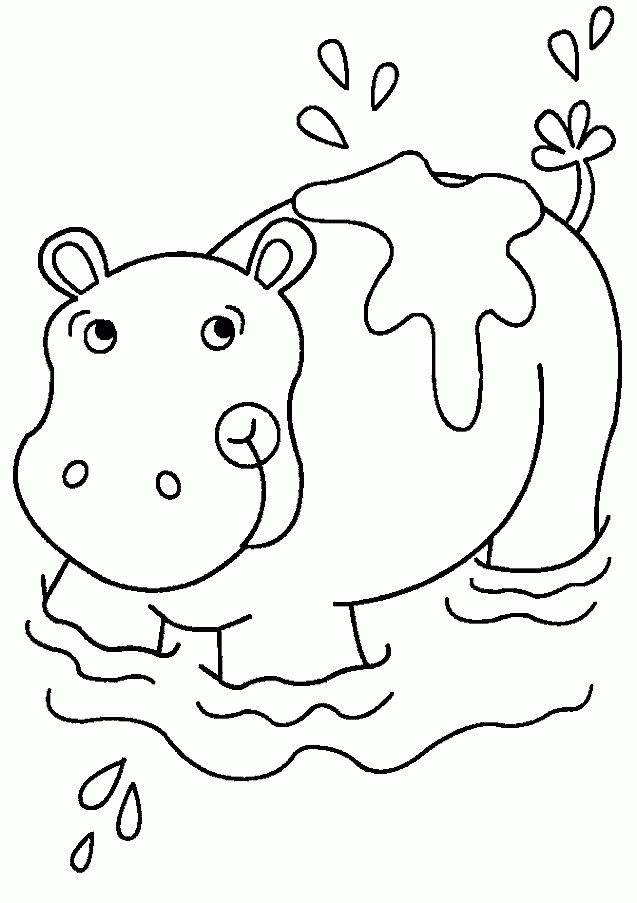 Hippo-Coloring-PagesFree coloring pages for kids | Free coloring 