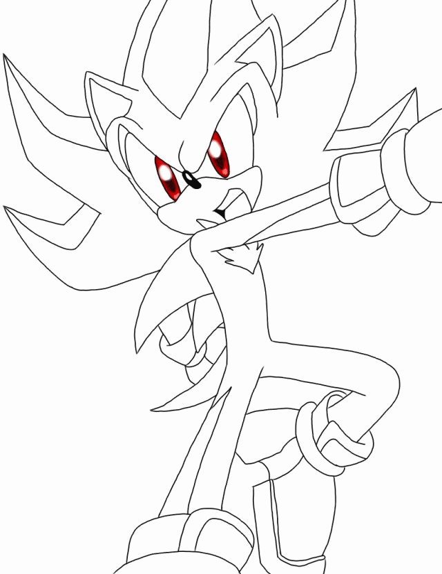 Sonic Coloring Pagessonic Coloring Pages Shadow Sonic Coloring 
