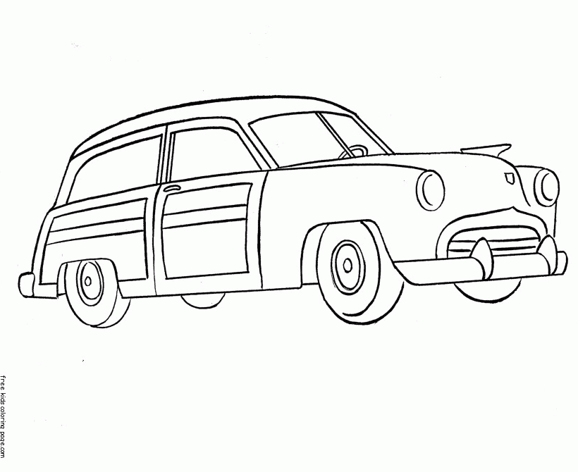 Print out Estate car coloring pages for kids - Free Printable 