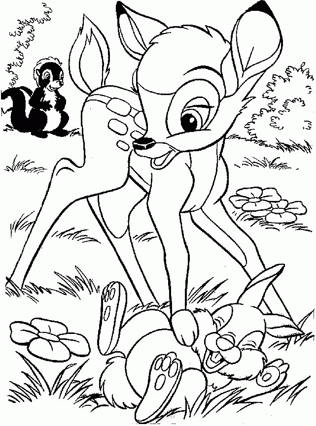 Bambi Coloring Pages For Girls | Coloring Pages For Kids