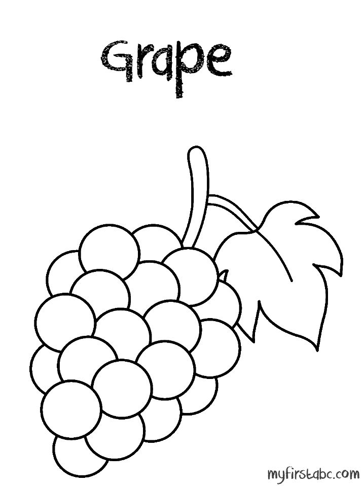 F Grapes Colouring Pages - Coloring Home