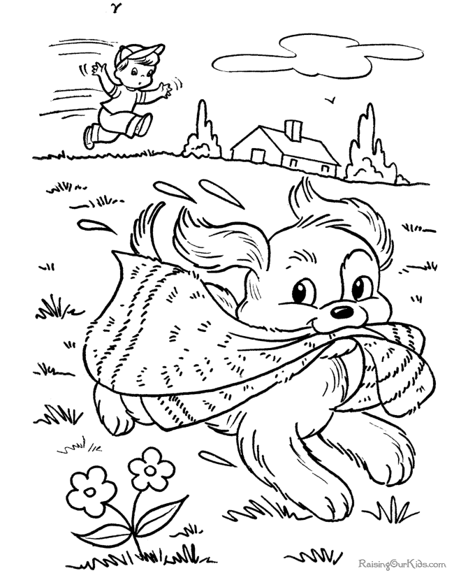 Puppy Coloring Pictures To Color - Coloring Home