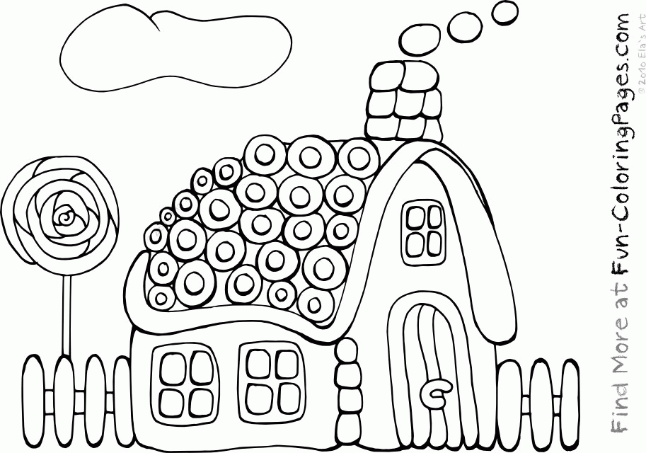 Gingerbread House Coloring Page | Coloring Pages