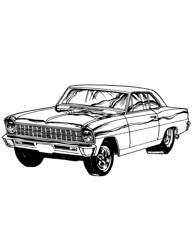 Coloring Page Of A Car - 124+ SVG Images File