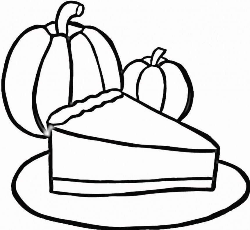 Pumpkin Pie Coloring Page Images & Pictures - Becuo
