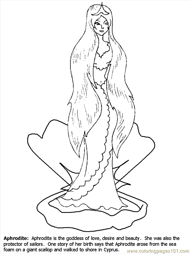 Coloring Pages Greece Aphrodite (Countries > Greece) - free 