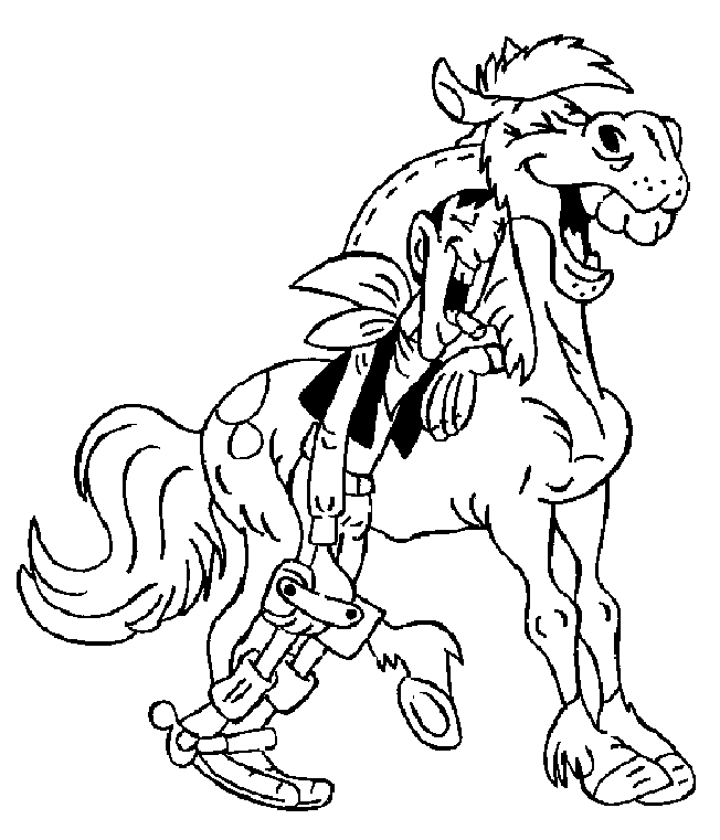 lucky luke coloring pages