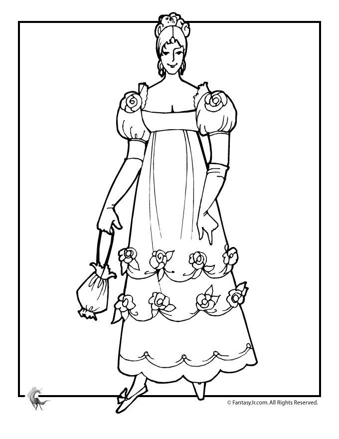 victorian doll Colouring Pages