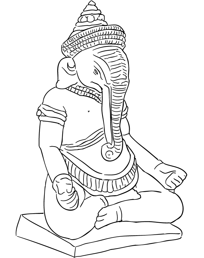 Ganesha coloring pages | Hindu Mommy