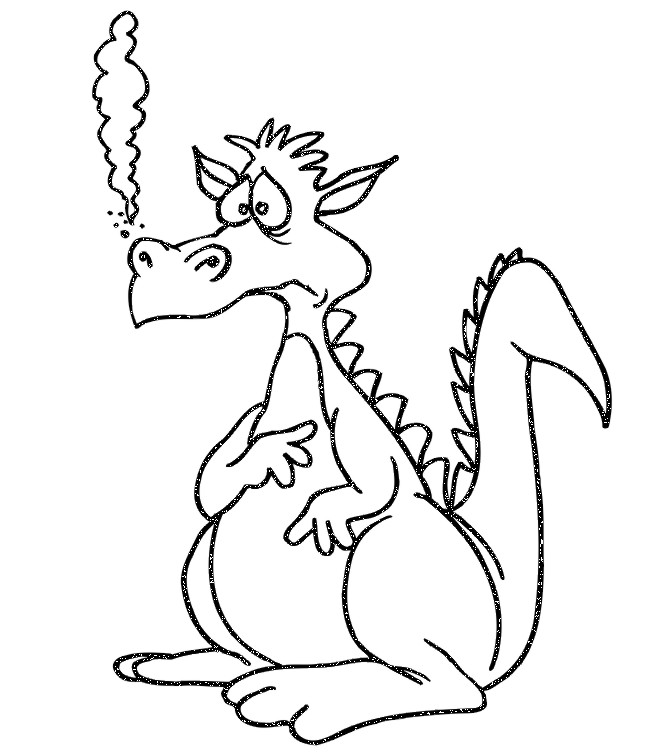 Dragon Coloring Pages Free : Halloween Dragon Coloring Prints 