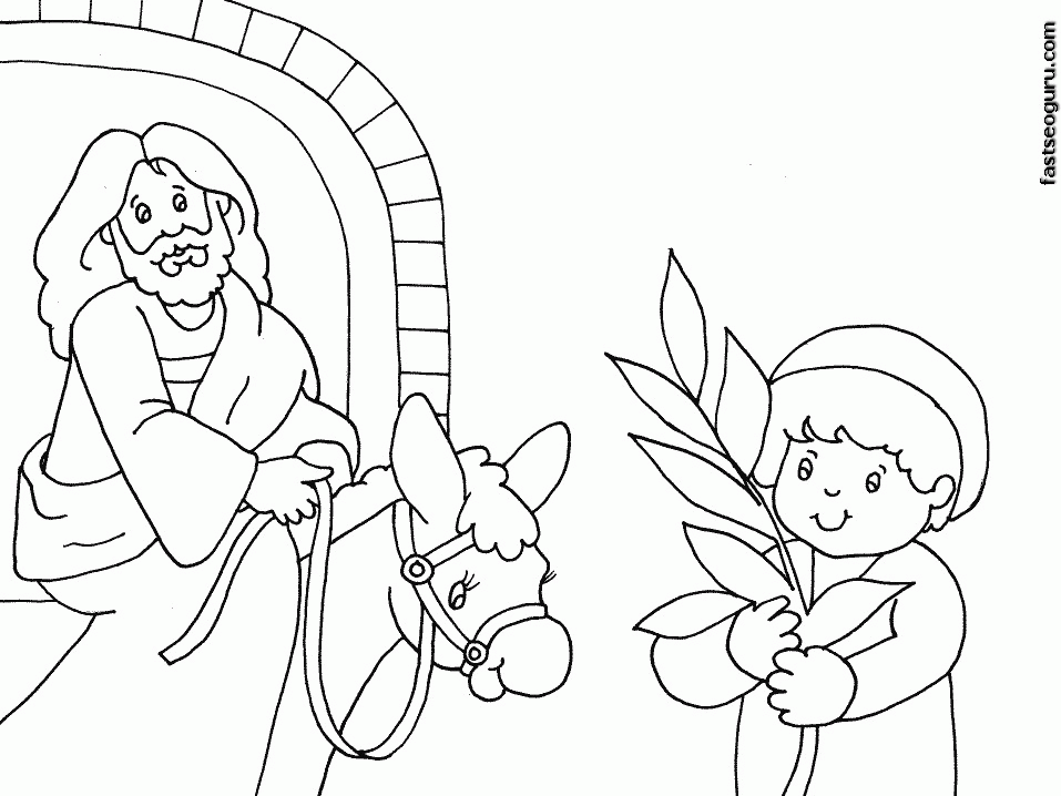 Free Coloring Pages Palm Sunday 156 | Free Printable Coloring Pages
