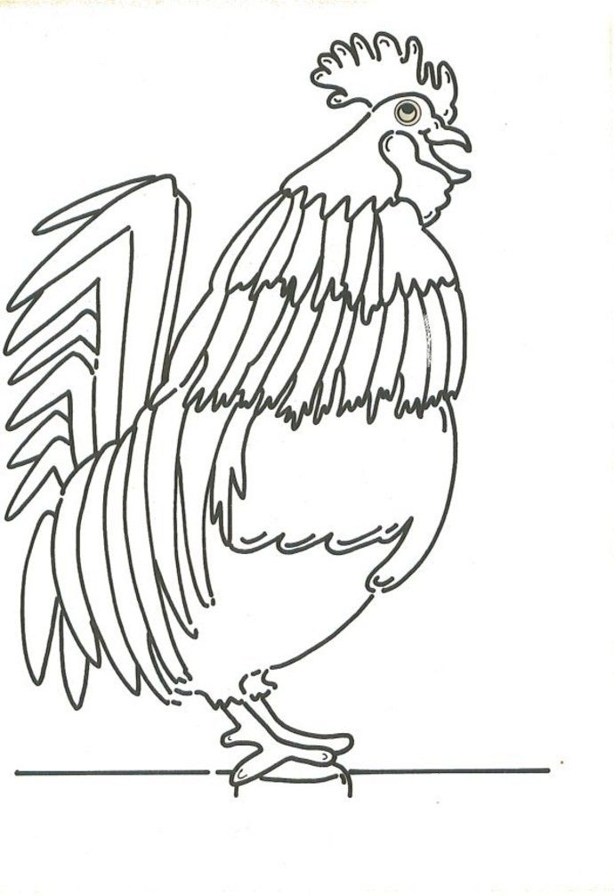rooster crowing Colouring Pages (page 2)