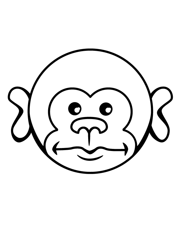 monkey 0125 printable coloring in pages for kids - number 2486 online