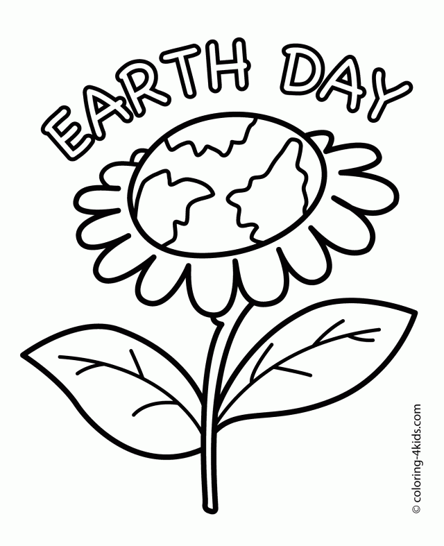 Earth Day Flower Coloring Pages For Kids Today Printable Free 