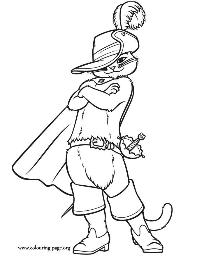 Puss in boots coloring pages | coloring pages for kids, coloring 