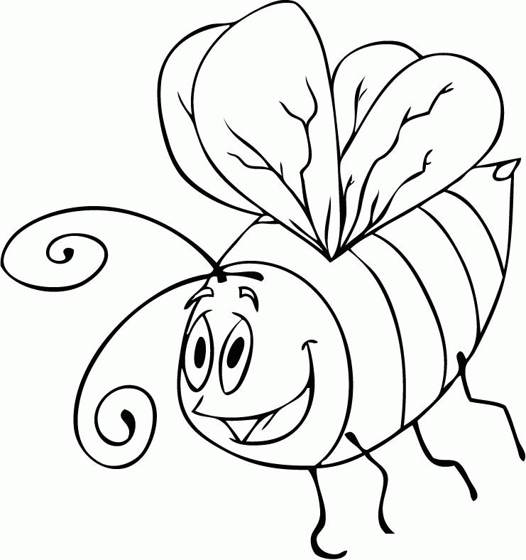 cartoon bumble bee Colouring Pages