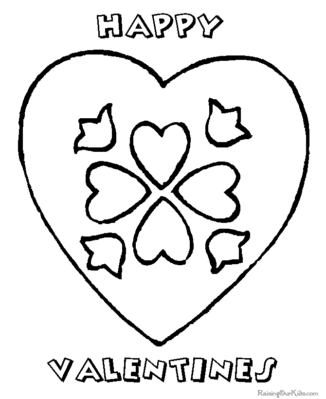 Valentine Day hearts coloring pages - 022