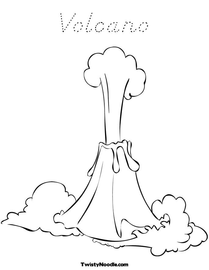 Coloring Pages Volcanoes Cake Ideas and Designs