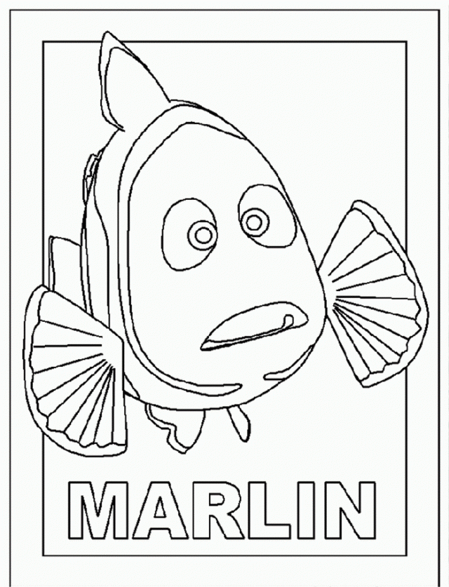 Marlin Finding Nemo Coloring Page Coloringplus 105179 Nemo 