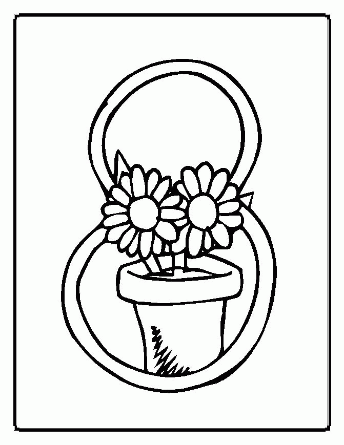 Free Coloring Pages Flower Pots