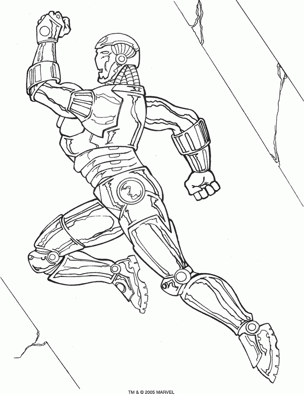 a and iron man Colouring Pages (page 2)