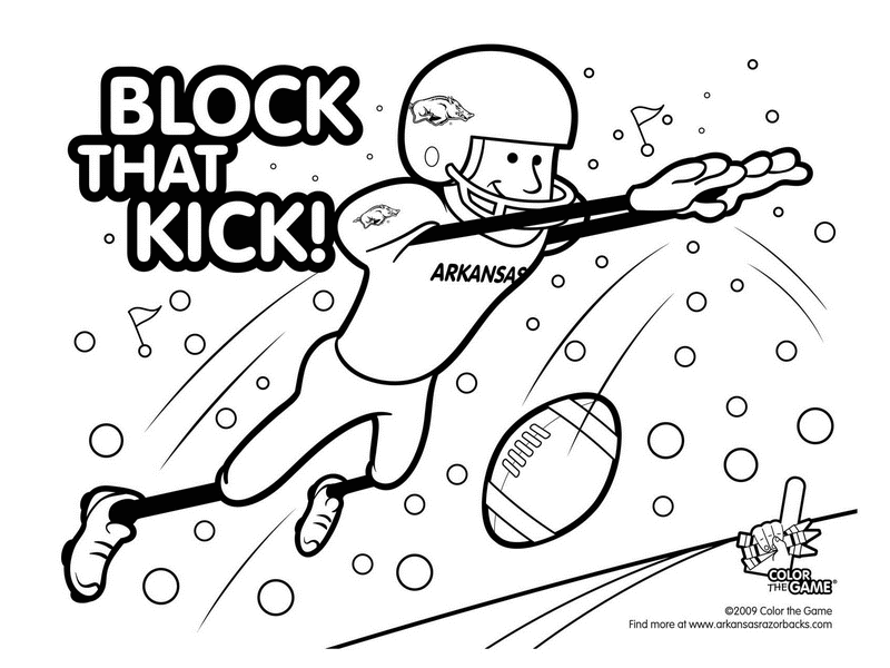 Arkansas Razorback College Football Coloring Pages 14