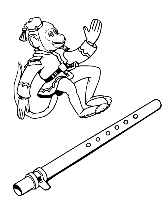 Toy Animal Coloring Pages | Christmas Monkey Doll Coloring Page 